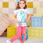 Girls' Autumn 3-Pcs Set – Pink Dino – 10849