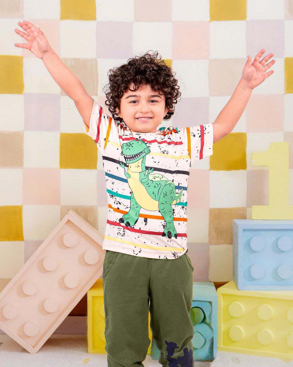 Boys' Autumn 3-Pcs Set – Dino – 10849