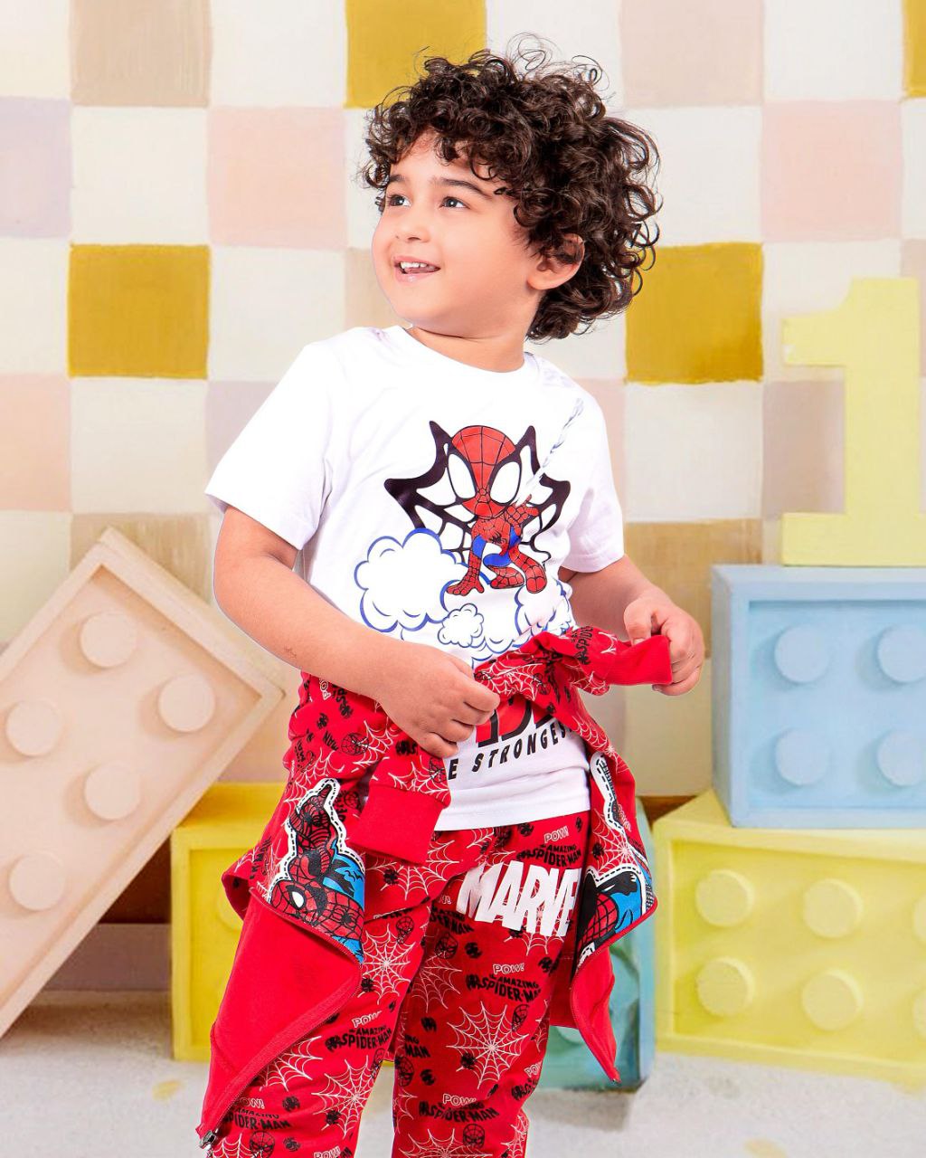 Boys' Autumn 3-Pcs Set – Red Spiderman – 10849