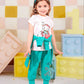 Girls' Autumn 3-Pcs Set – Turquois Kitty – 10849