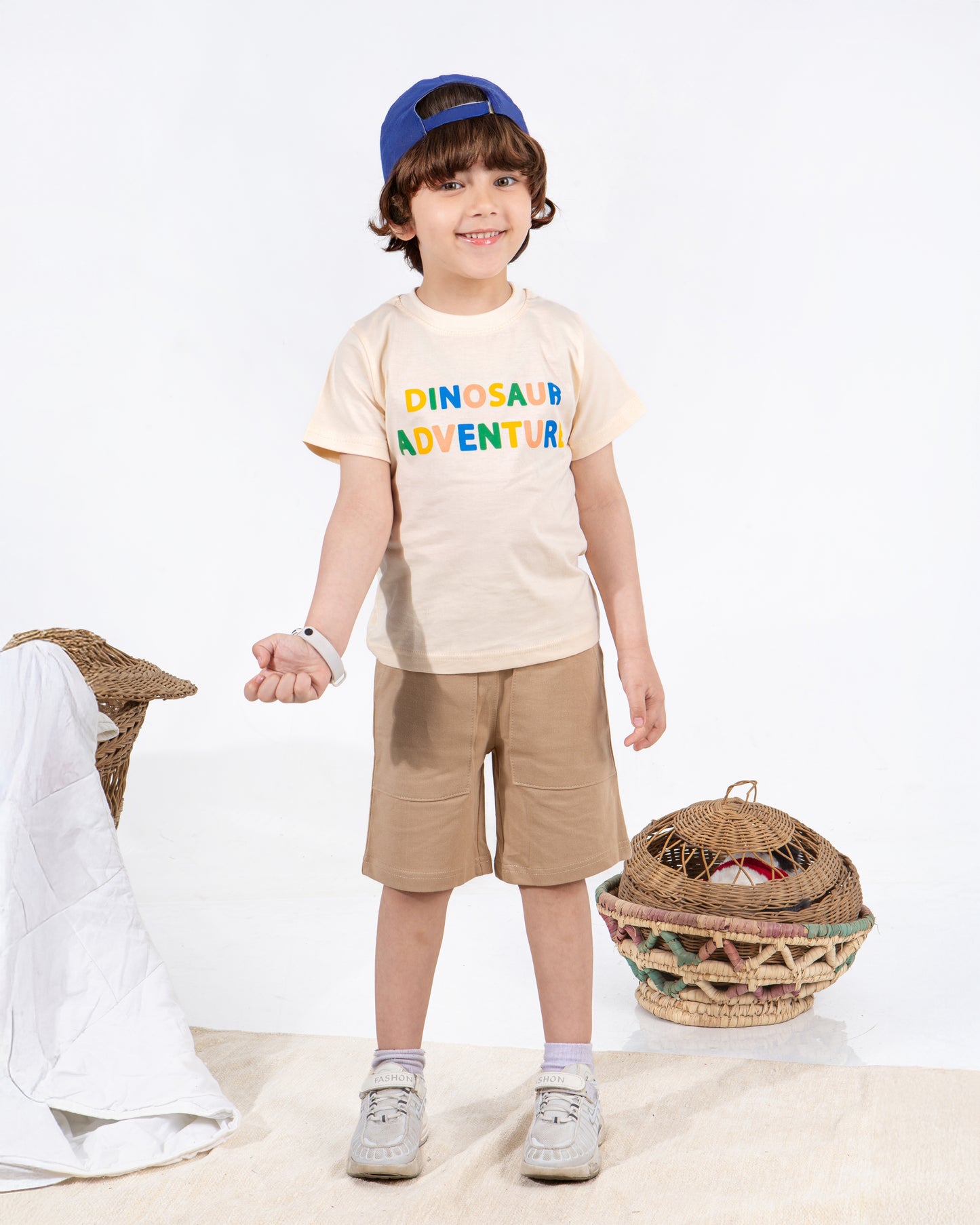 Boys’ Summer Set – Beige Dino – 10860