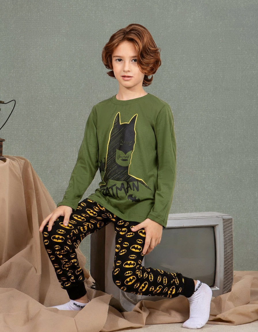 Boys’ Cotton Pajama Set – Batman Hero – 10835