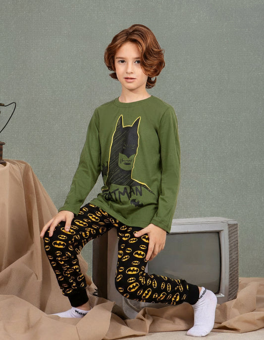 Boys’ Cotton Pajama Set – Batman Hero – 10835