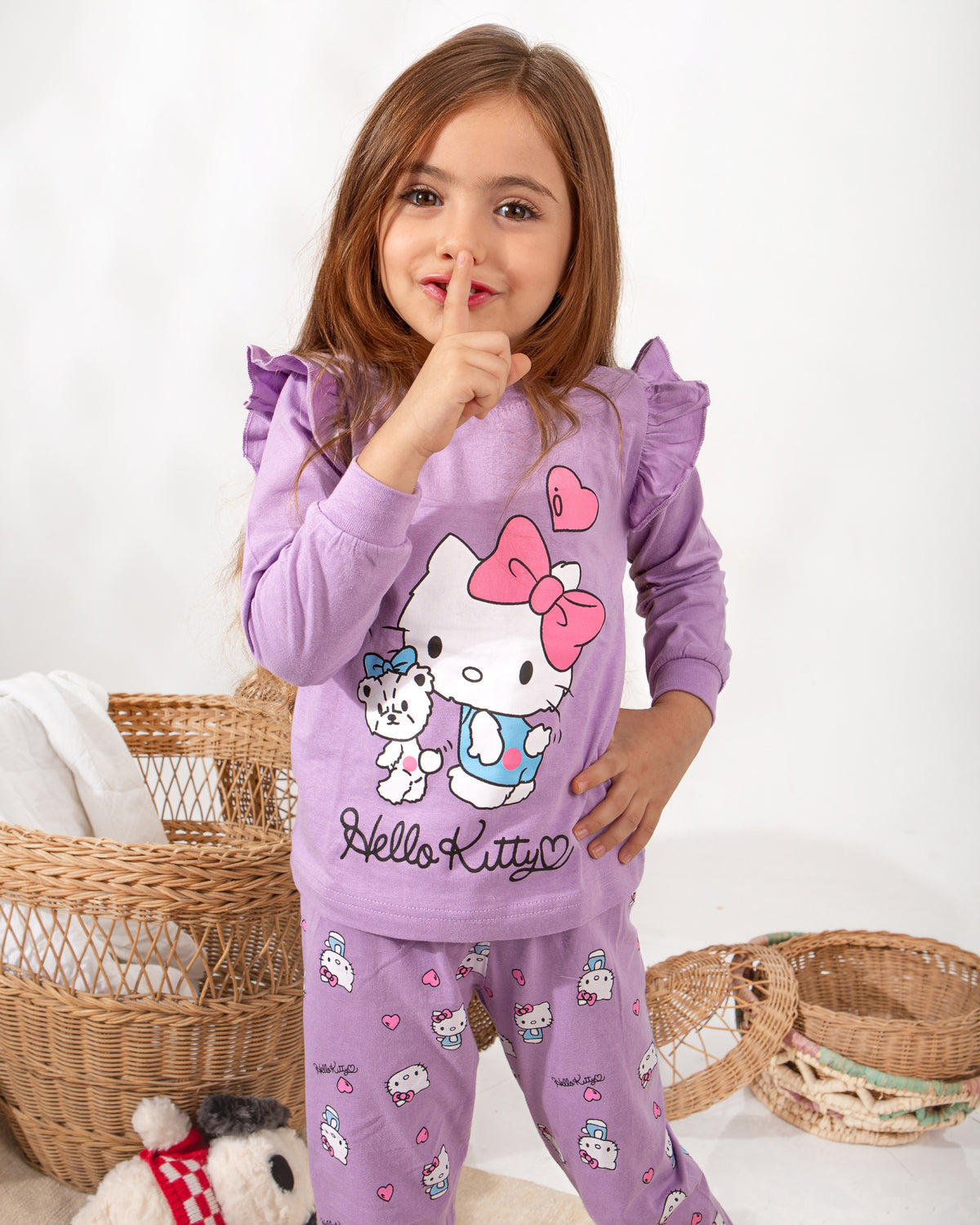 Girls’ Autumn Pajama – Purple – 10863
