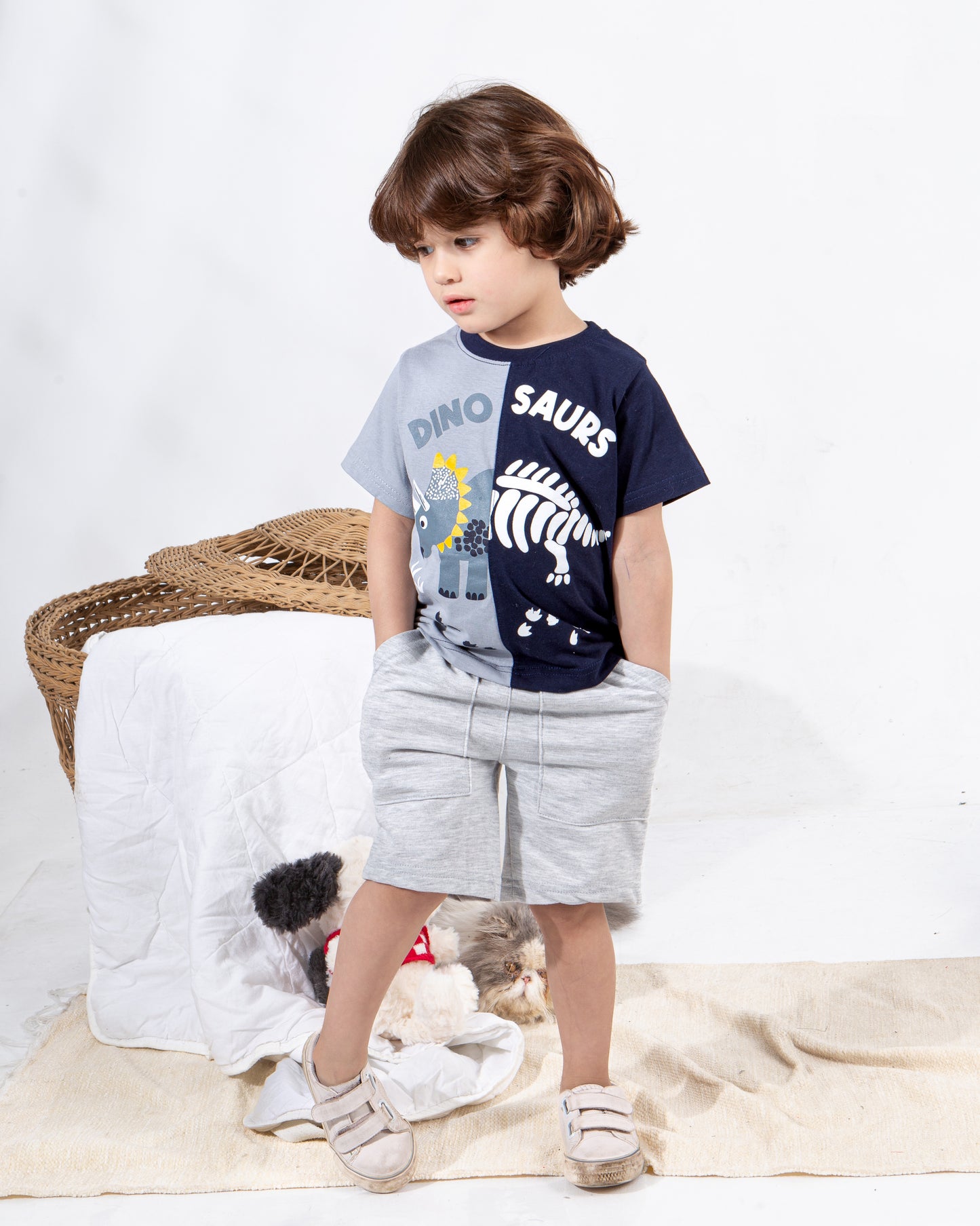 Boys’ Summer Set – Gray Dino – 10860