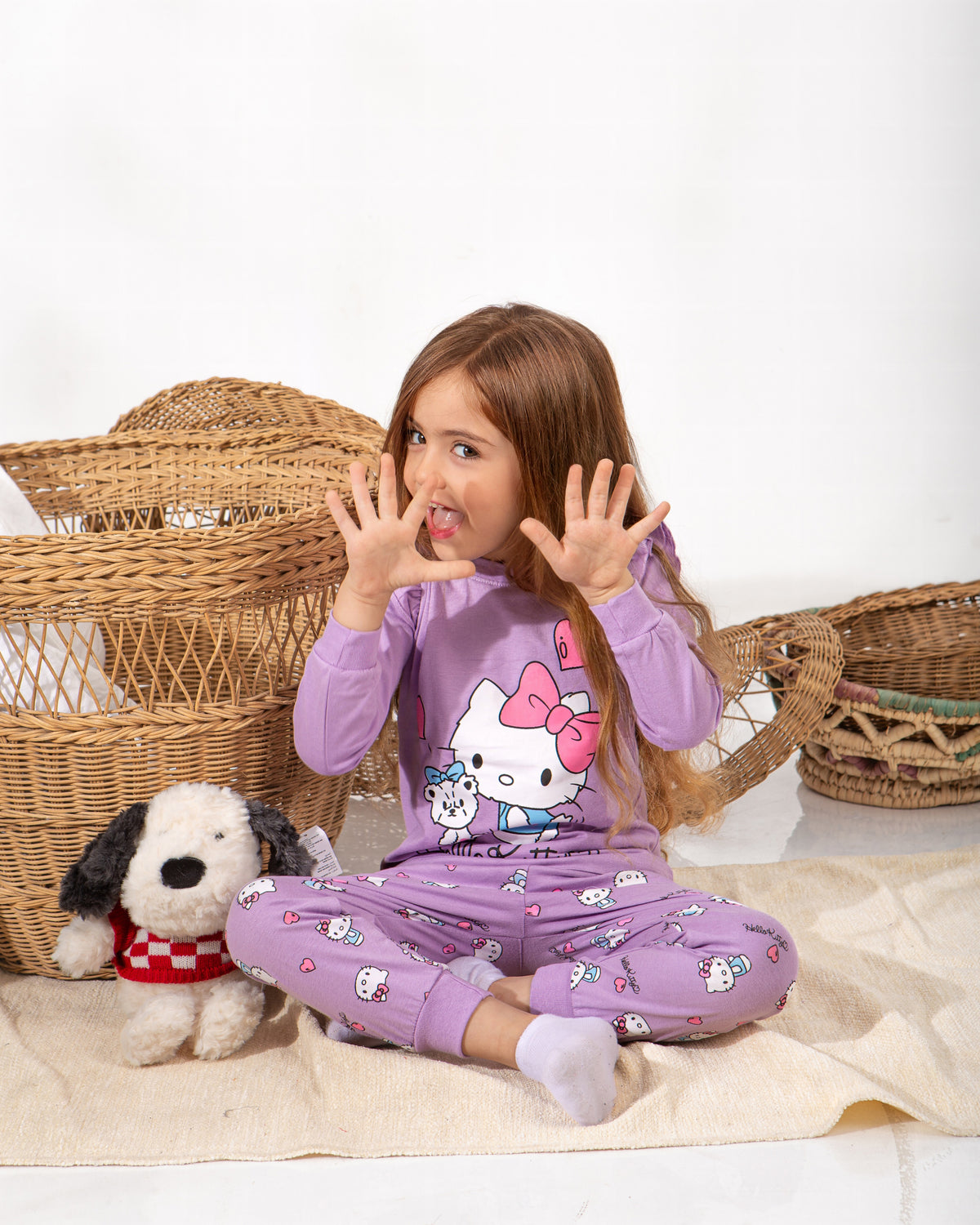 Girls’ Autumn Pajama – Purple – 10863