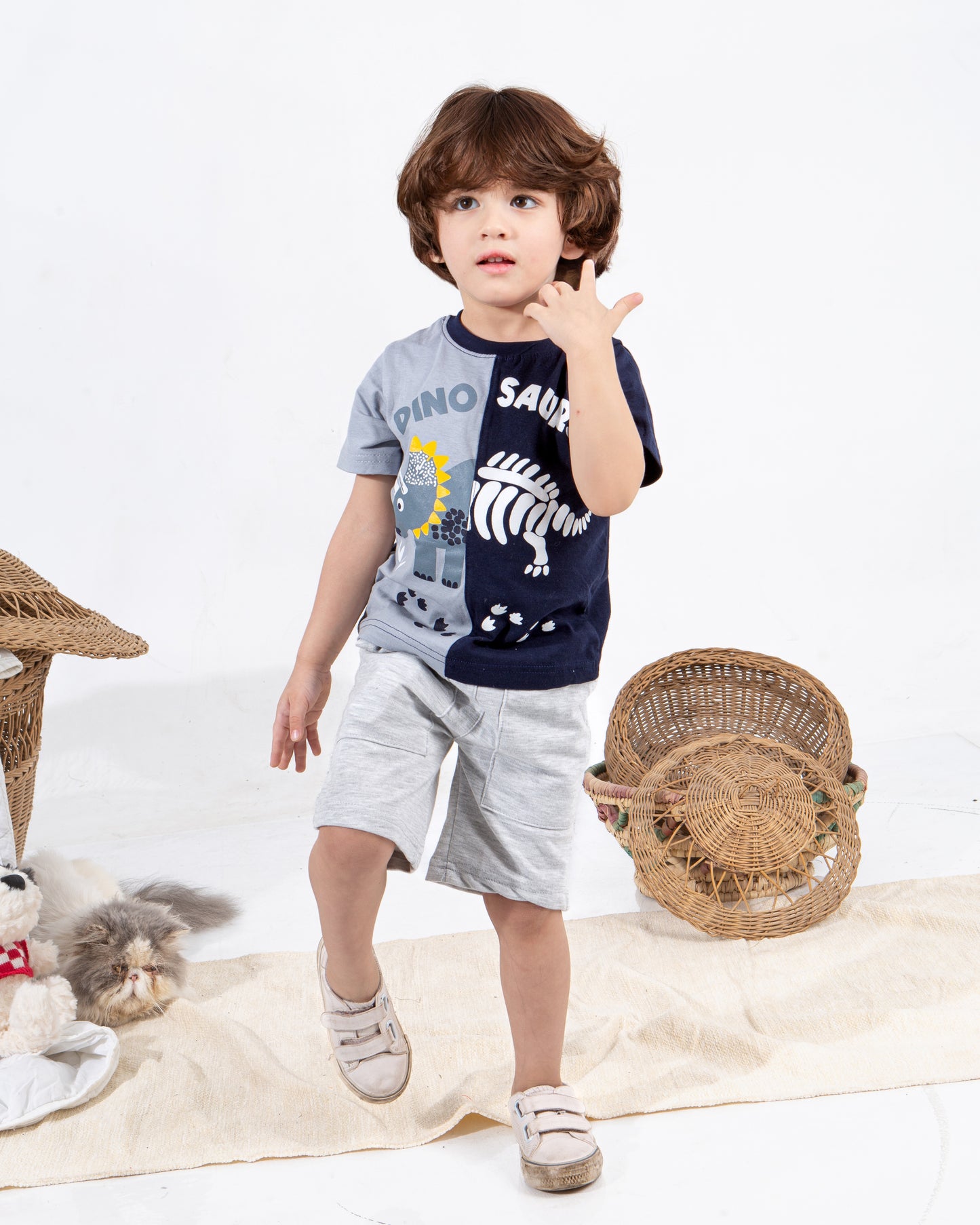 Boys’ Summer Set – Gray Dino – 10860