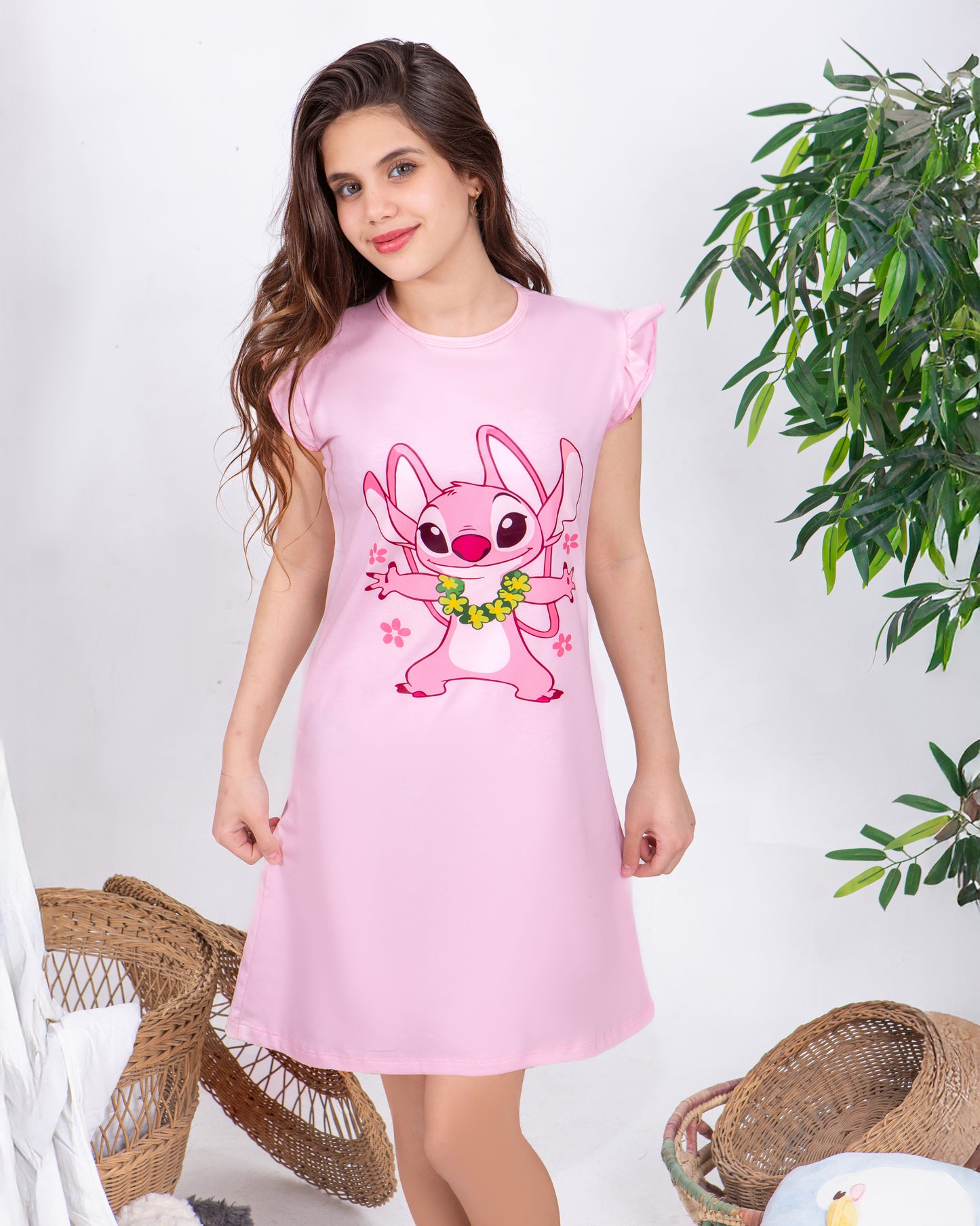 Girls' Stitch Sleep Dress – Premium Full Lycra Cotton – 10853