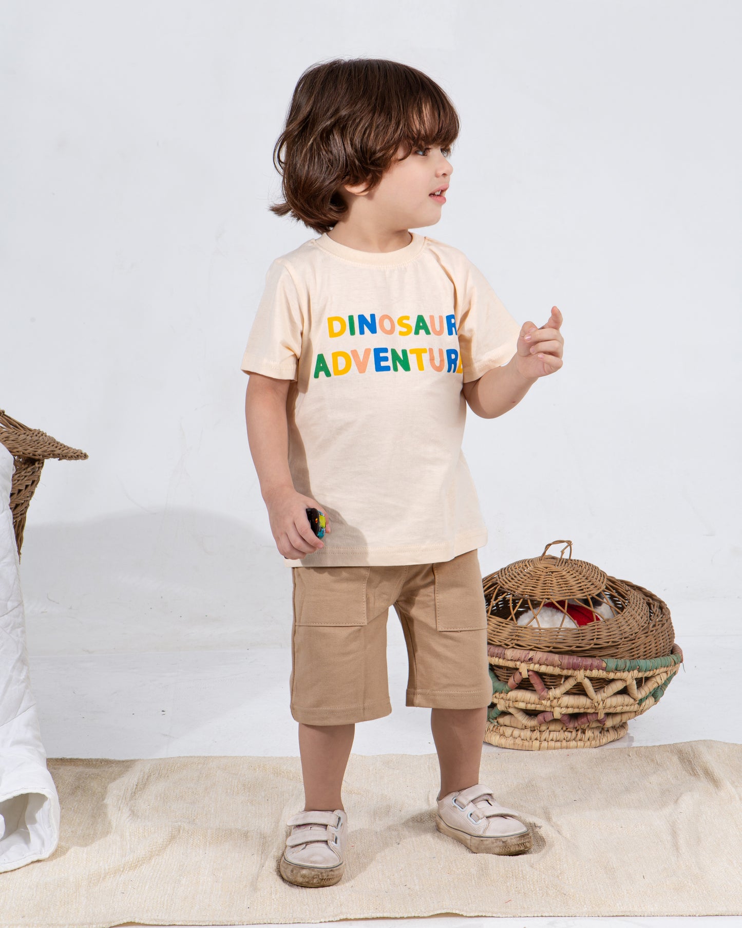 Boys’ Summer Set – Beige Dino – 10860