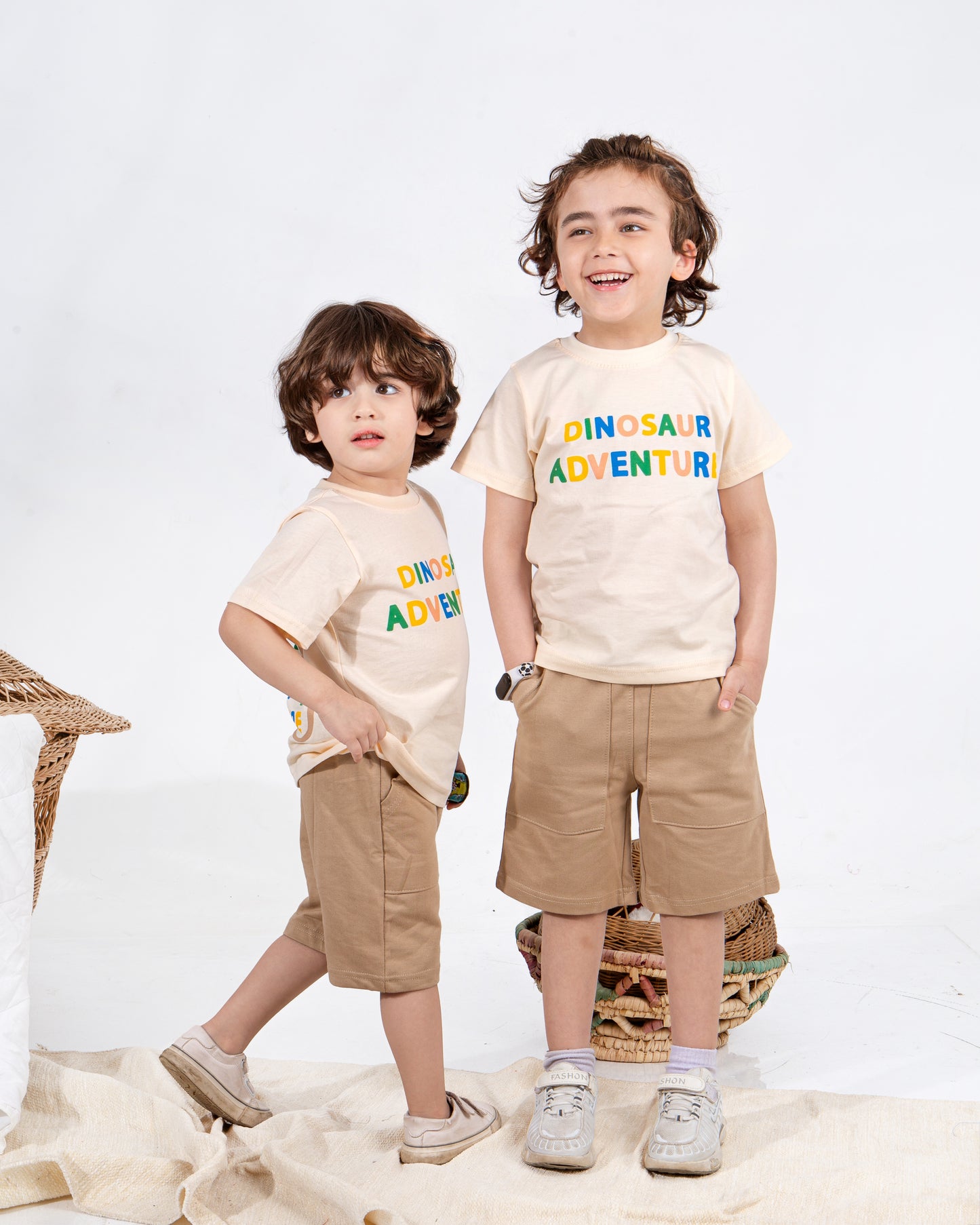 Boys’ Summer Set – Beige Dino – 10860