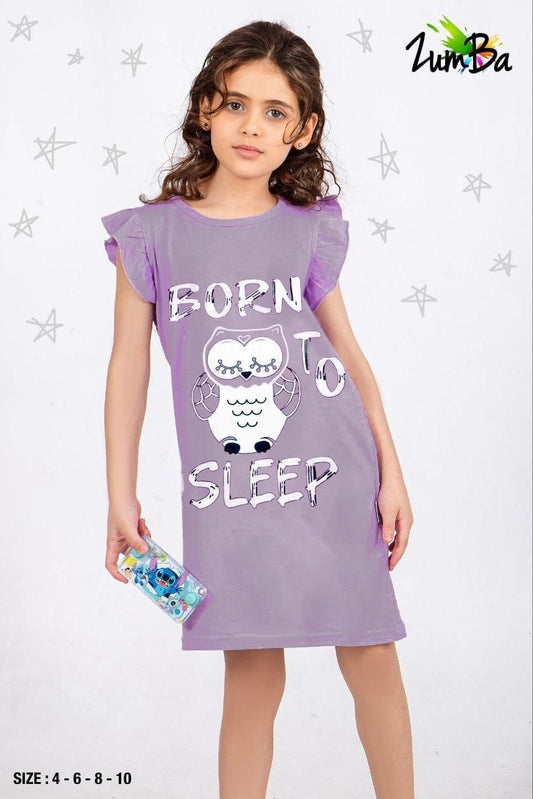 Girls’ Summer dress – Purple – Code 814