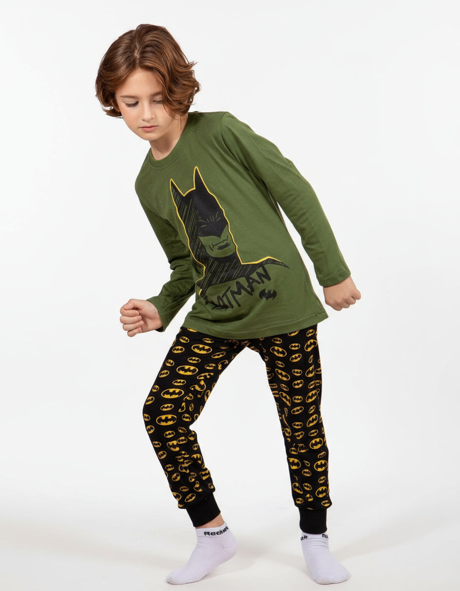 Boys’ Cotton Pajama Set – Batman Hero – 10835