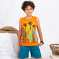 Boys’ Summer Pajama – Sleeveless – Tiger – 10857