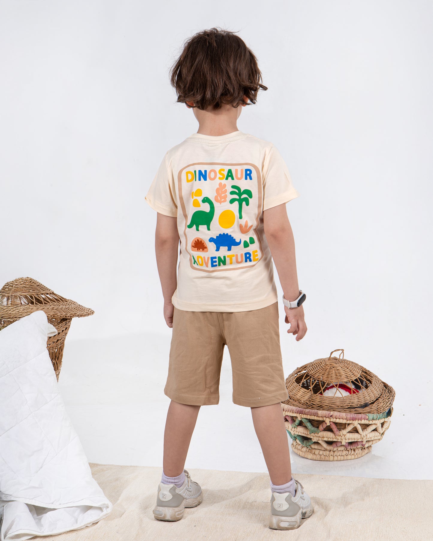 Boys’ Summer Set – Beige Dino – 10860