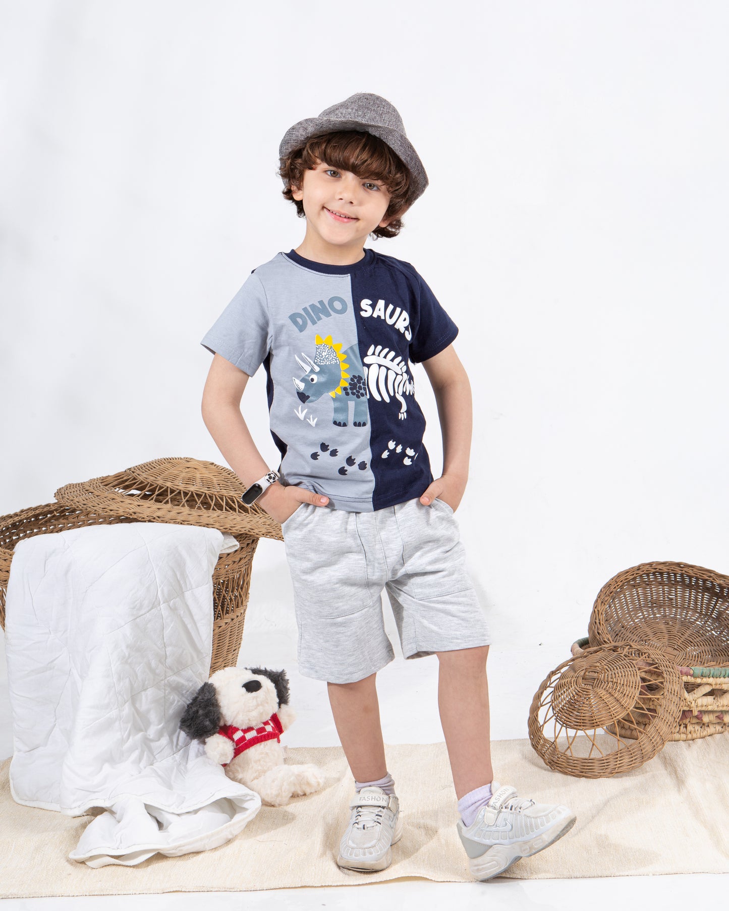 Boys’ Summer Set – Gray Dino – 10860