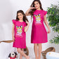 Girls' "I WOOF Weekends" Pink Summer Nightdress – Premium Full Lycra Cotton – 10853